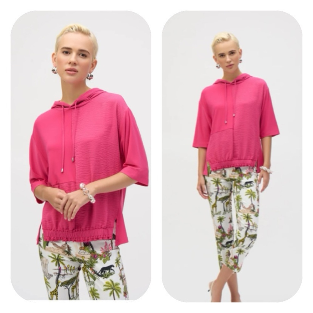 Joseph Ribkoff Hooded Boxy Top